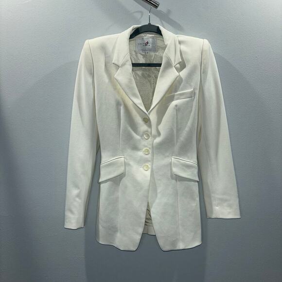 Vintage Vertigo Paris White Blazer | Made in France | Size Small - Picture 5 of 13